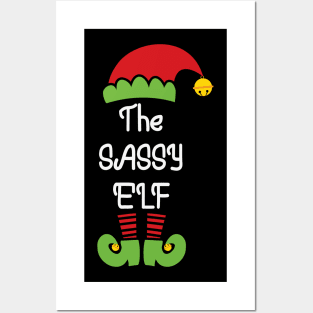 The Sassy Elf Christmas Jumper Xmas Sweater Matching Family Costume Gift Posters and Art